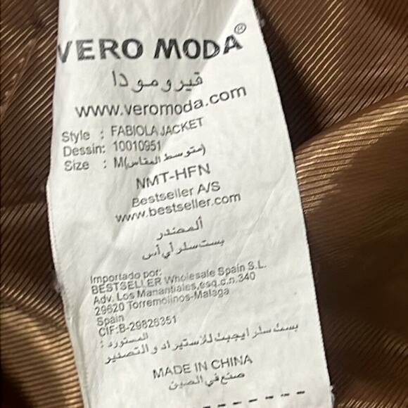 VERO MODA FABIOLA PLAID TRENCH BELTED COAT JACKET SIZE M - Picture 7 of 12